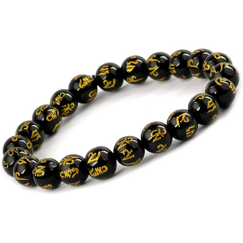 Black Om Mani Bracelet