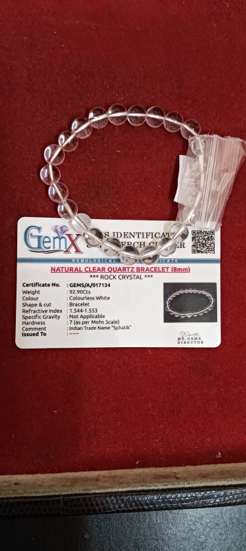 Clear Quartz Bracelet(sphatik)