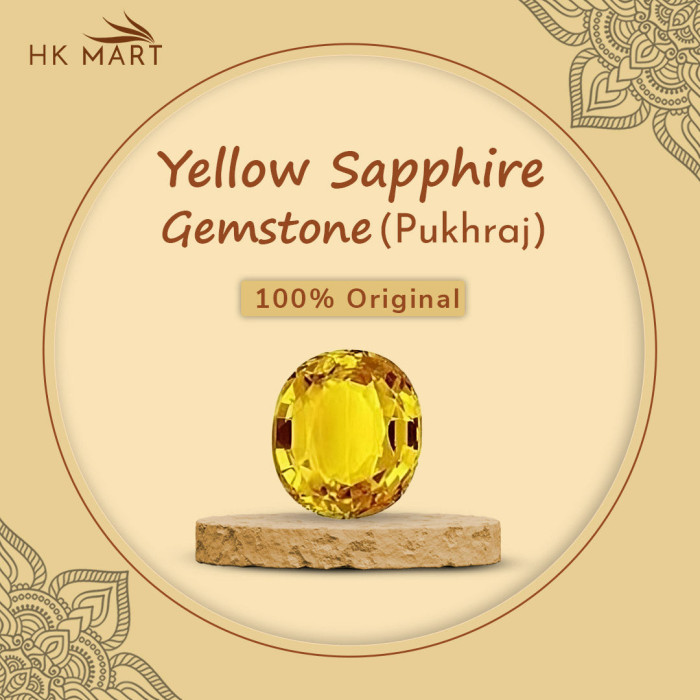 Certified Yellow Sapphire Stone (Yellow Pukhraj Stone Price & Benefits)