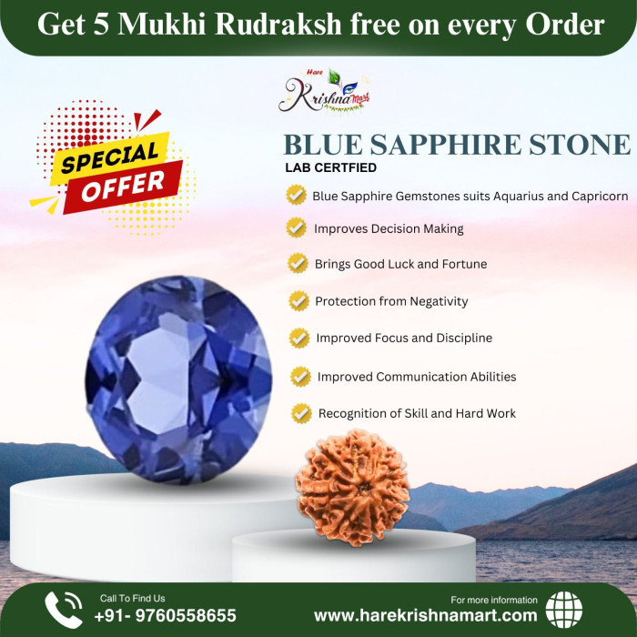 Neelam Gemstone (Blue Sapphire Stone)