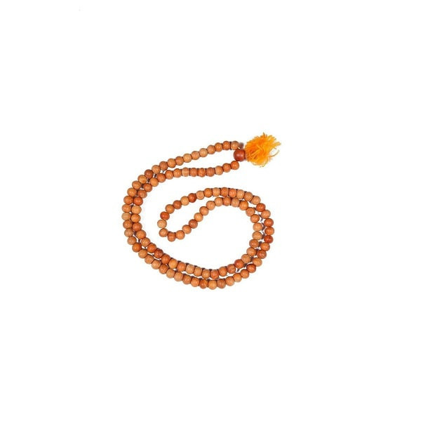 Certified White Chandan Mala (sandalwood mala)108 Beads