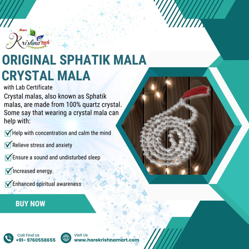 Original sphatik mala,Crystal Mala