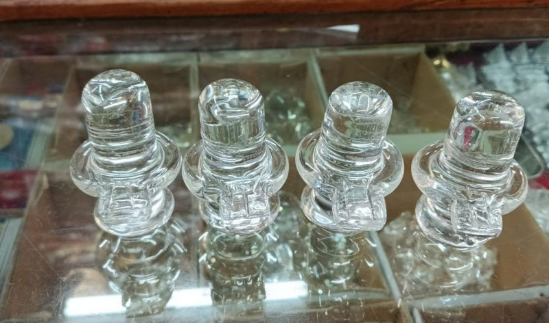 Sphatik/Crystal Siva Lingam for Pooja (3CM Size)